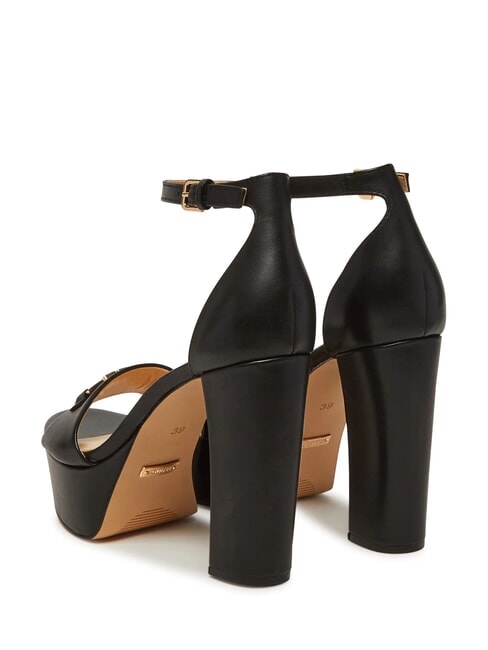 SETTLE Sandalias altas de cuero NEGRO - Zapatos Mujer