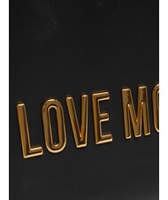 LOVE MOSCHINO BOLD LOVE Mochila pequeña con logotipo en relieve negro - Bolsos Mujer - 3