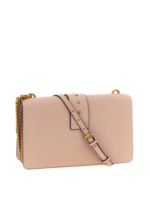 LOVE ONE CLASSIC Bolso bandolera de piel con solapa oro antiguo en polvo - Bolsos Mujer