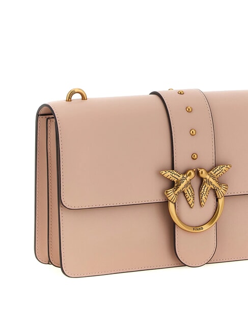 LOVE ONE CLASSIC Bolso bandolera de piel con solapa oro antiguo en polvo - Bolsos Mujer