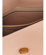 PINKO LOVE ONE CLASSIC Bolso bandolera de piel con solapa oro antiguo en polvo - Bolsos Mujer - 4