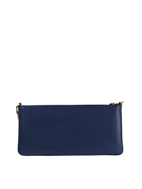 HORIZONTAL FLAT  Bolso bandolera, en piel. Objetivo antiguo sombrío azul índigo - Bolsos Mujer