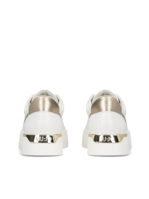 PRETTY 06 Zapatillas de plataforma de cuero blanco / dorado claro - Zapatos Mujer