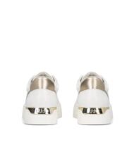 LIUJO PRETTY 06 Zapatillas de plataforma de cuero blanco / dorado claro - Zapatos Mujer - 7