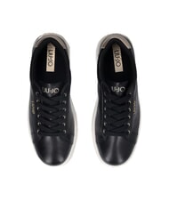 LIUJO PRETTY 06 Zapatillas de plataforma de cuero negro/oro claro - Zapatos Mujer - 5