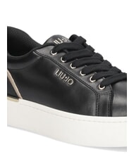 LIUJO PRETTY 06 Zapatillas de plataforma de cuero negro/oro claro - Zapatos Mujer - 4