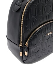 LIUJO MANHATTAN Mochila mediana con logo en relieve NEGRO - Bolsos Mujer - 5