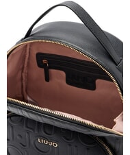 LIUJO MANHATTAN Mochila mediana con logo en relieve NEGRO - Bolsos Mujer - 6