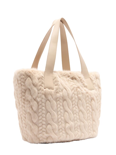 VERRY Bolso grande de peluche tipo hobo NEUTRAL - Bolsos Mujer