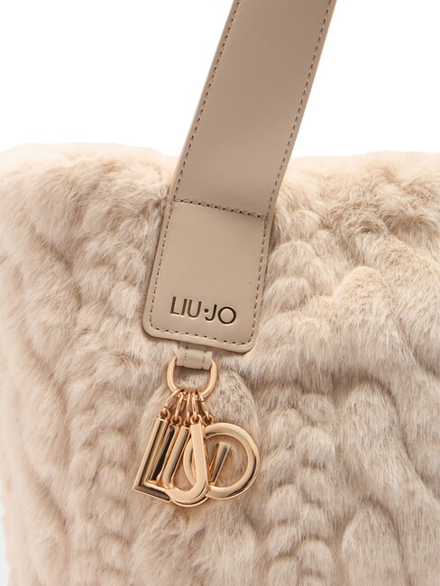 VERRY Bolso grande de peluche tipo hobo NEUTRAL - Bolsos Mujer