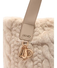 LIUJO VERRY Bolso grande de peluche tipo hobo NEUTRAL - Bolsos Mujer - 4