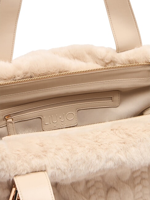 VERRY Bolso grande de peluche tipo hobo NEUTRAL - Bolsos Mujer