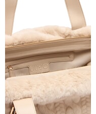 LIUJO VERRY Bolso grande de peluche tipo hobo NEUTRAL - Bolsos Mujer - 6