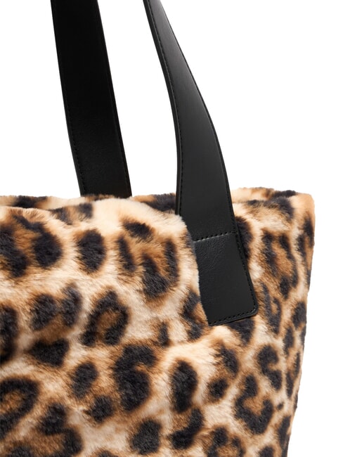 VERRY Bolso grande de peluche tipo hobo mácula natural. - Bolsos Mujer