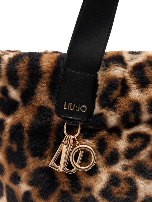 VERRY Bolso grande de peluche tipo hobo mácula natural. - Bolsos Mujer