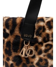 LIUJO VERRY Bolso grande de peluche tipo hobo mácula natural. - Bolsos Mujer - 5