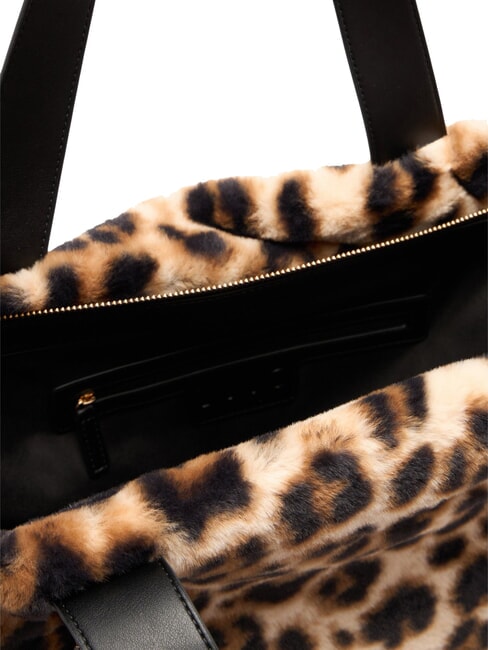 VERRY Bolso grande de peluche tipo hobo mácula natural. - Bolsos Mujer