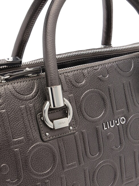 MANHATTAN Bolso mediano tipo cartera con logotipo antracita se reunió. - Bolsos Mujer