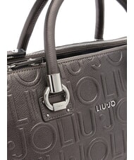 LIUJO MANHATTAN Bolso mediano tipo cartera con logotipo antracita se reunió. - Bolsos Mujer - 5