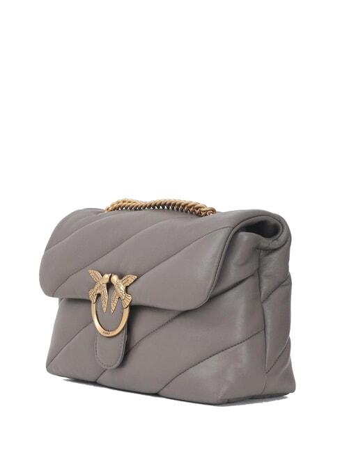 CLASSIC LOVE PUFF Bolso de napa Gris asfalto 1 - porterías antiguas - Bolsos Mujer