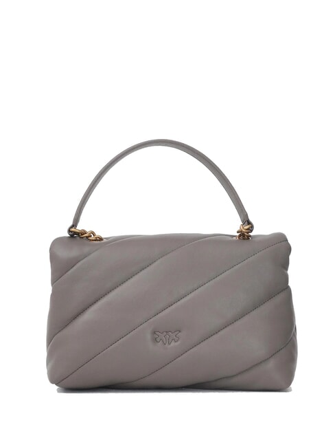 CLASSIC LOVE PUFF Bolso de napa Gris asfalto 1 - porterías antiguas - Bolsos Mujer