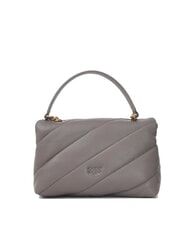 PINKO CLASSIC LOVE PUFF Bolso de napa Gris asfalto 1 - porterías antiguas - Bolsos Mujer - 3