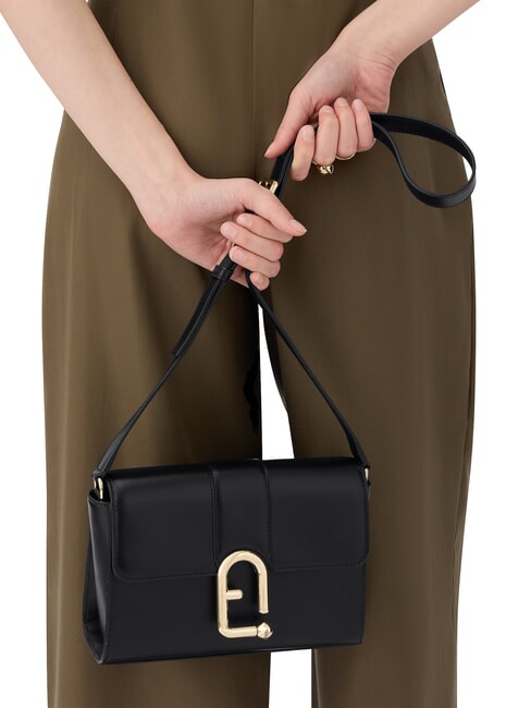 URBAN Bolso bandolera pequeño de piel negro - Bolsos Mujer