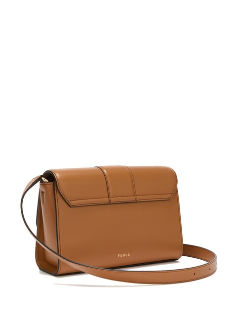 URBAN Bolso bandolera pequeño de piel brandy - Bolsos Mujer