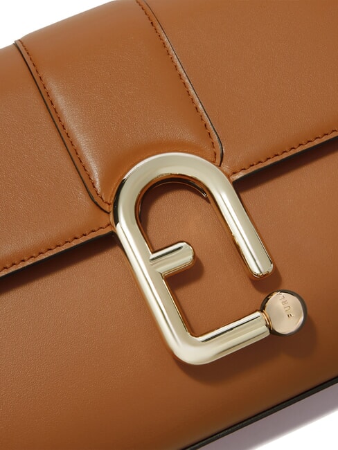 URBAN Bolso bandolera pequeño de piel brandy - Bolsos Mujer