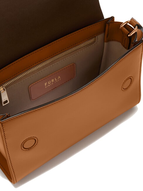 URBAN Bolso bandolera pequeño de piel brandy - Bolsos Mujer