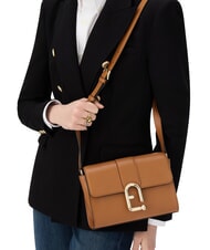 FURLA URBAN Bolso bandolera pequeño de piel brandy - Bolsos Mujer - 5