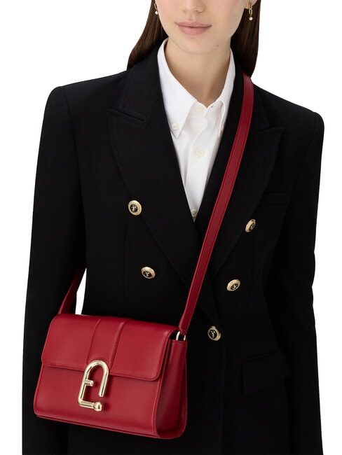 URBAN Bolso bandolera pequeño de piel laca - Bolsos Mujer