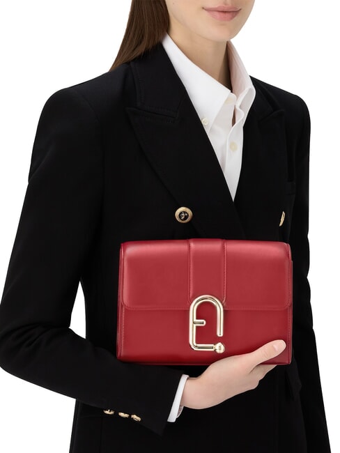 URBAN Bolso bandolera pequeño de piel laca - Bolsos Mujer