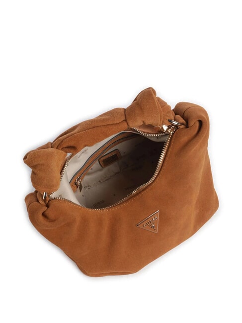 ISOTTA Bolso de piel de ante con cadena COGNAC - Bolsos Mujer