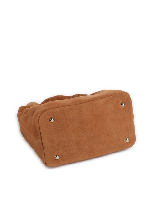 ISOTTA Bolso de piel de ante con cadena COGNAC - Bolsos Mujer