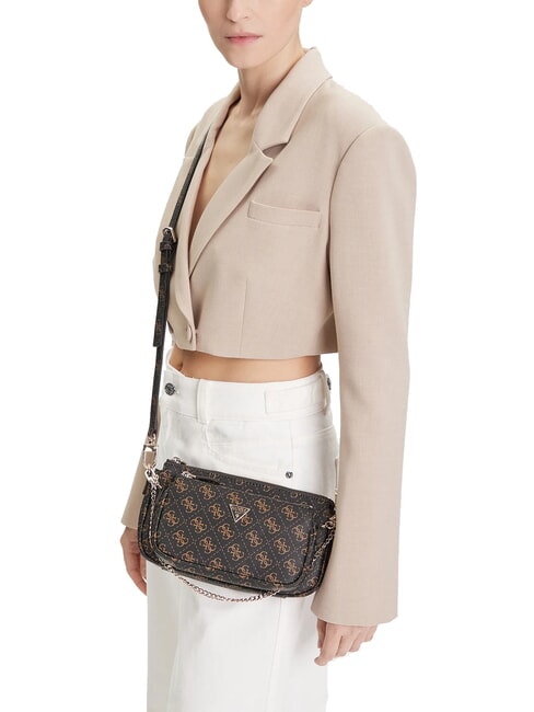 NOELLE 2 Bolso de hombro 2 en 1 con logotipo 4G marrón - Bolsos Mujer