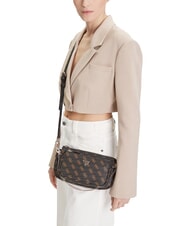 GUESS NOELLE 2 Bolso de hombro 2 en 1 con logotipo 4G marrón - Bolsos Mujer - 7