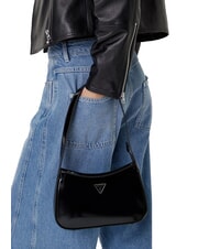 GUESS ARNELA Bolso de hombro brillante NEGRO - Bolsos Mujer - 6