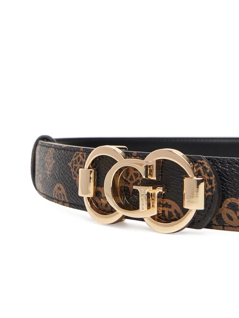 4G LOGO PEONY Cinturón con hebilla de logotipo vikky bolso tote grande roo mochalog - Cinturones