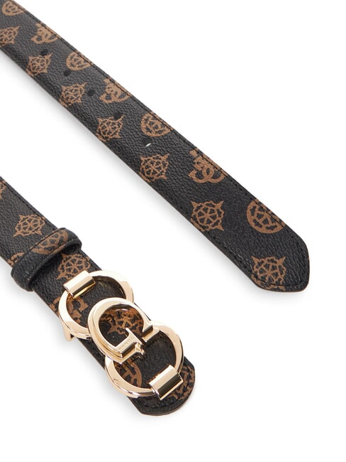 4G LOGO PEONY Cinturón con hebilla de logotipo vikky bolso tote grande roo mochalog - Cinturones