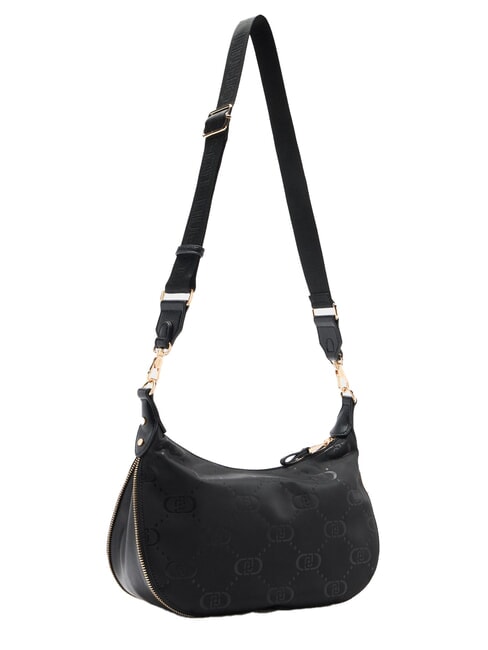 KALISKA Bolso hobo mediano de nailon NEGRO - Bolsos Mujer