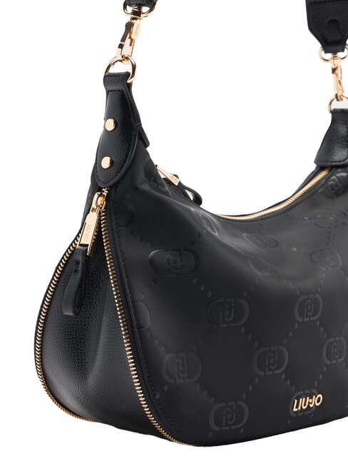 KALISKA Bolso hobo mediano de nailon NEGRO - Bolsos Mujer