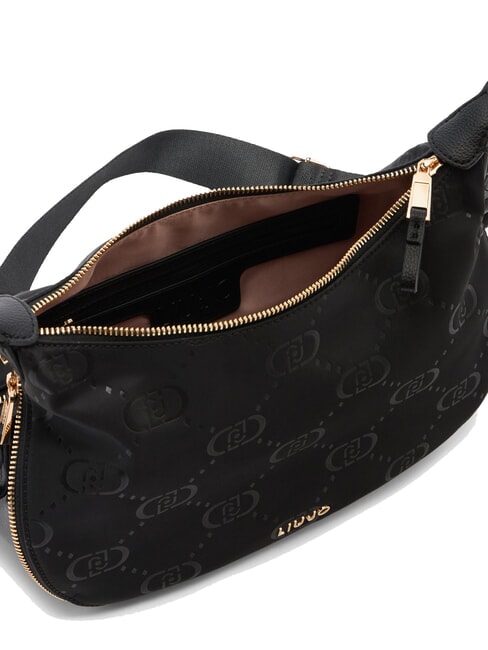 KALISKA Bolso hobo mediano de nailon NEGRO - Bolsos Mujer