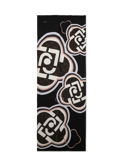 LOGO Estola con logo floral NEGRO - Bufandas
