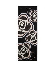 LIUJO LOGO Estola con logo floral NEGRO - Bufandas - 2