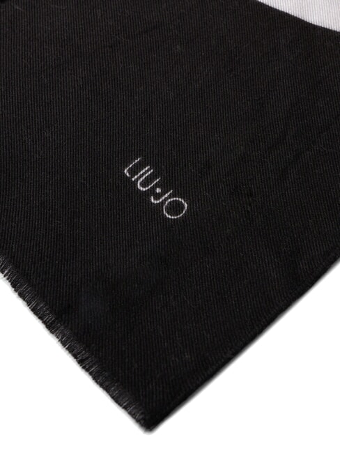 LOGO Estola con logo floral NEGRO - Bufandas