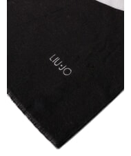 LIUJO LOGO Estola con logo floral NEGRO - Bufandas - 4