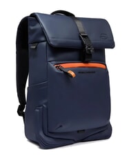 PIQUADRO CORNER SPECIALE GOMMATO Mochila para portátil con tapa enrollable azul - Mochilas para portátil - 2