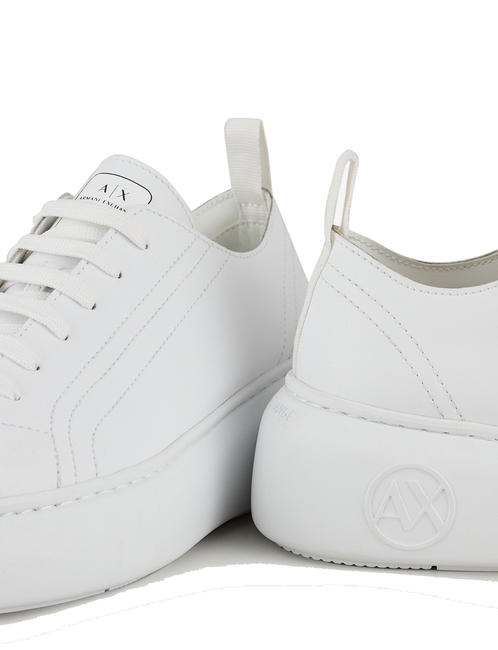 SUPER ACTION Zapatillas de piel con plataforma OP BLANCO - Zapatos Mujer