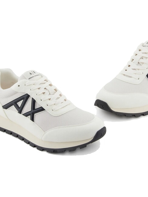 DROP MICROSUEDE Zapatillas con logotipo en contraste blanco roto + azul marino intenso + granate - Zapatos Hombre